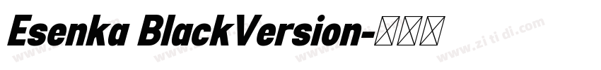 Esenka BlackVersion字体转换